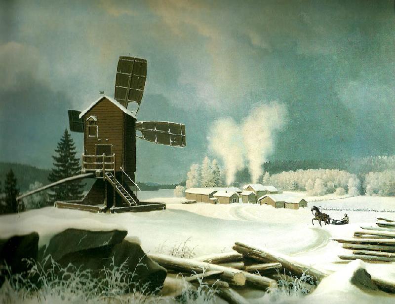 broderna von wrights gamla haminanlaks om vintern Germany oil painting art